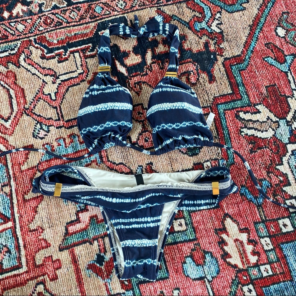 Blue Tie Dye Bikini Size S